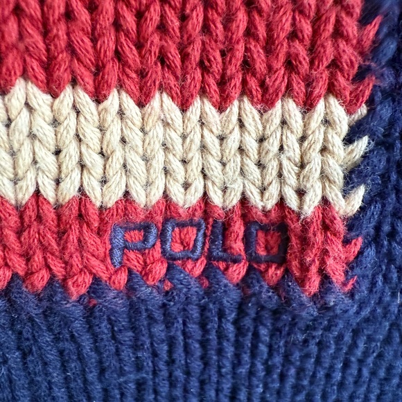 Ralph Lauren Navy Sweater with American Flag - Picture 4 of 5